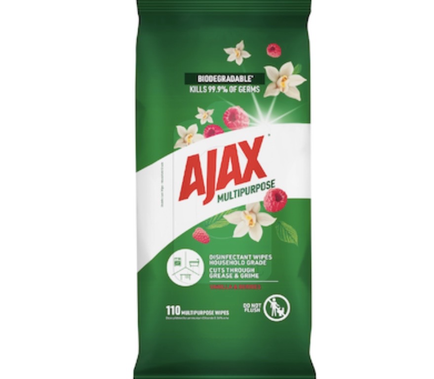Ajax Multipurpose Cleaning Wipes Luxury Home Lime & Sandalwood 110 pack